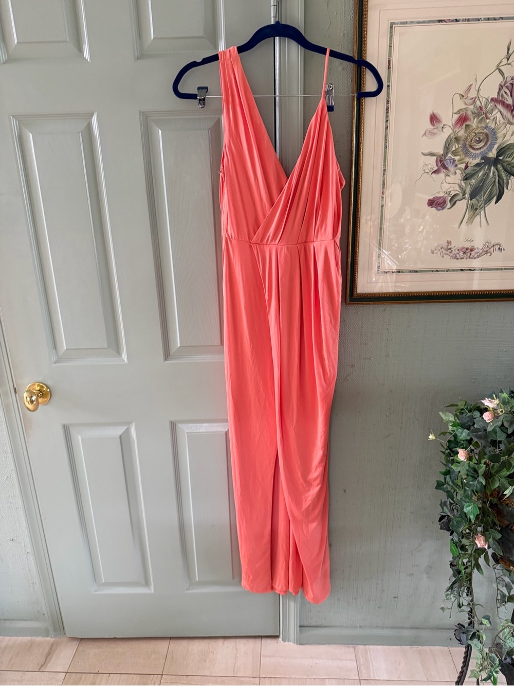 NBD Coral V-Neck Midi Dress